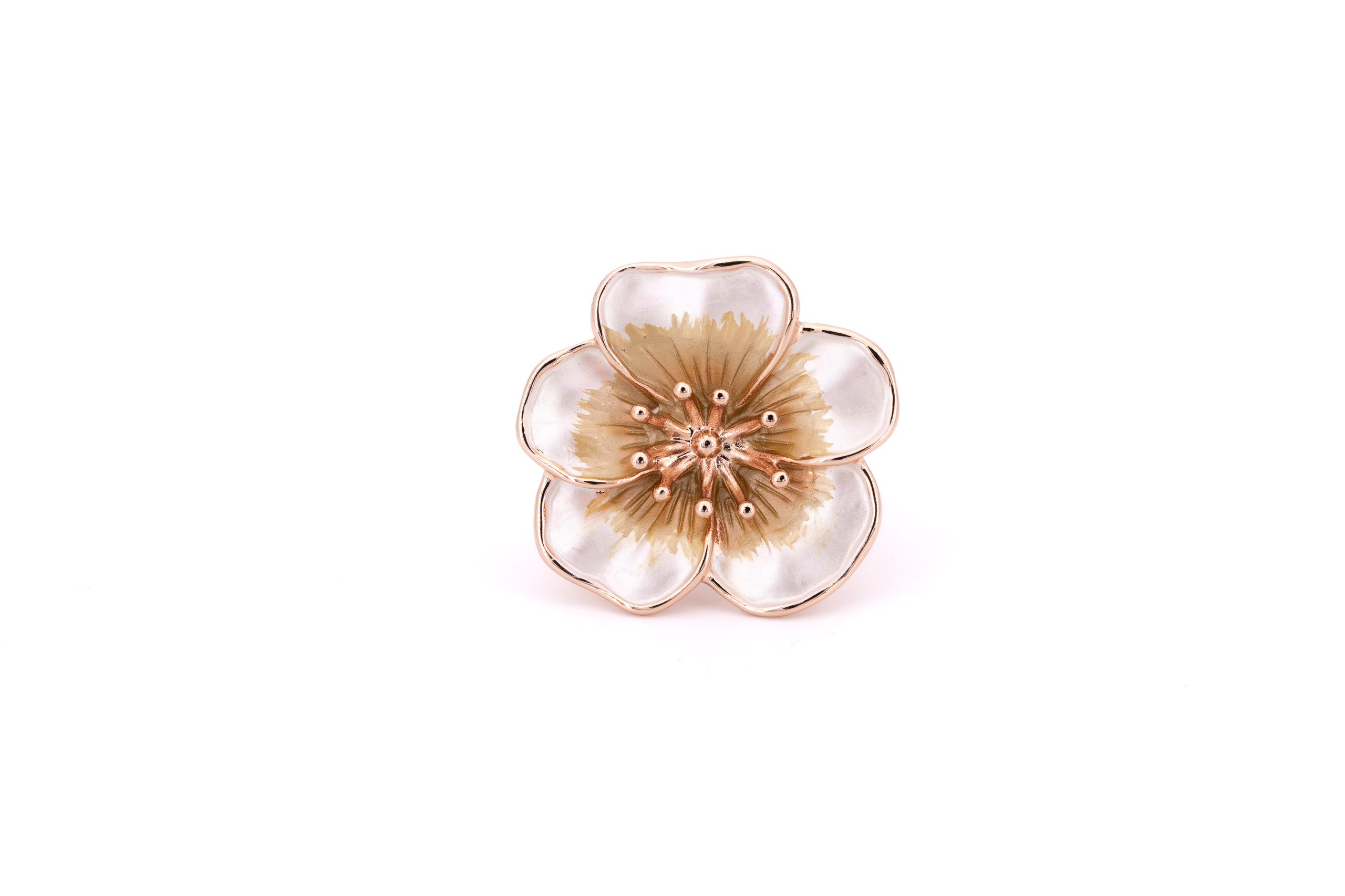 Anello zama fiore aperto