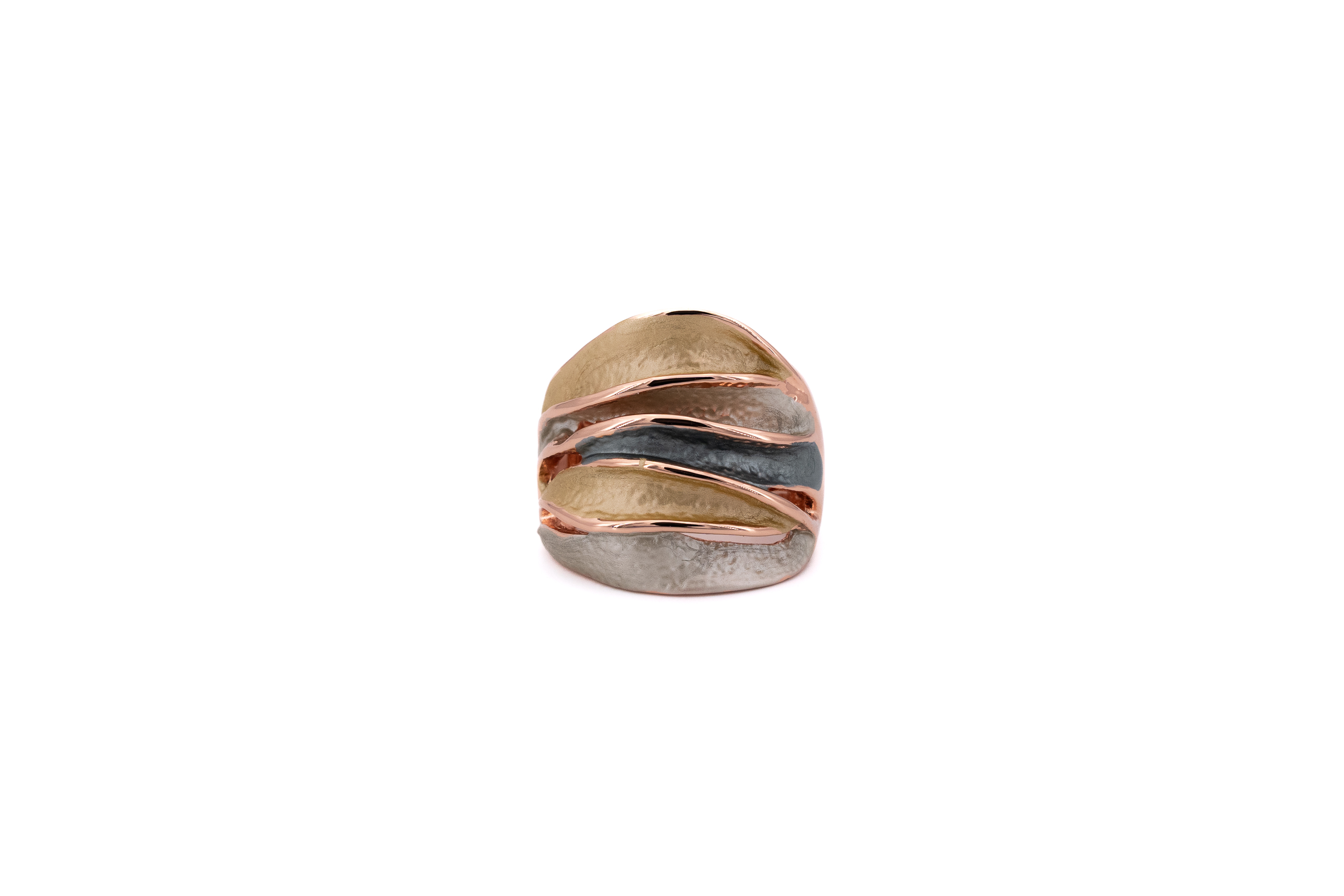 Anello zama fascia ondulata
