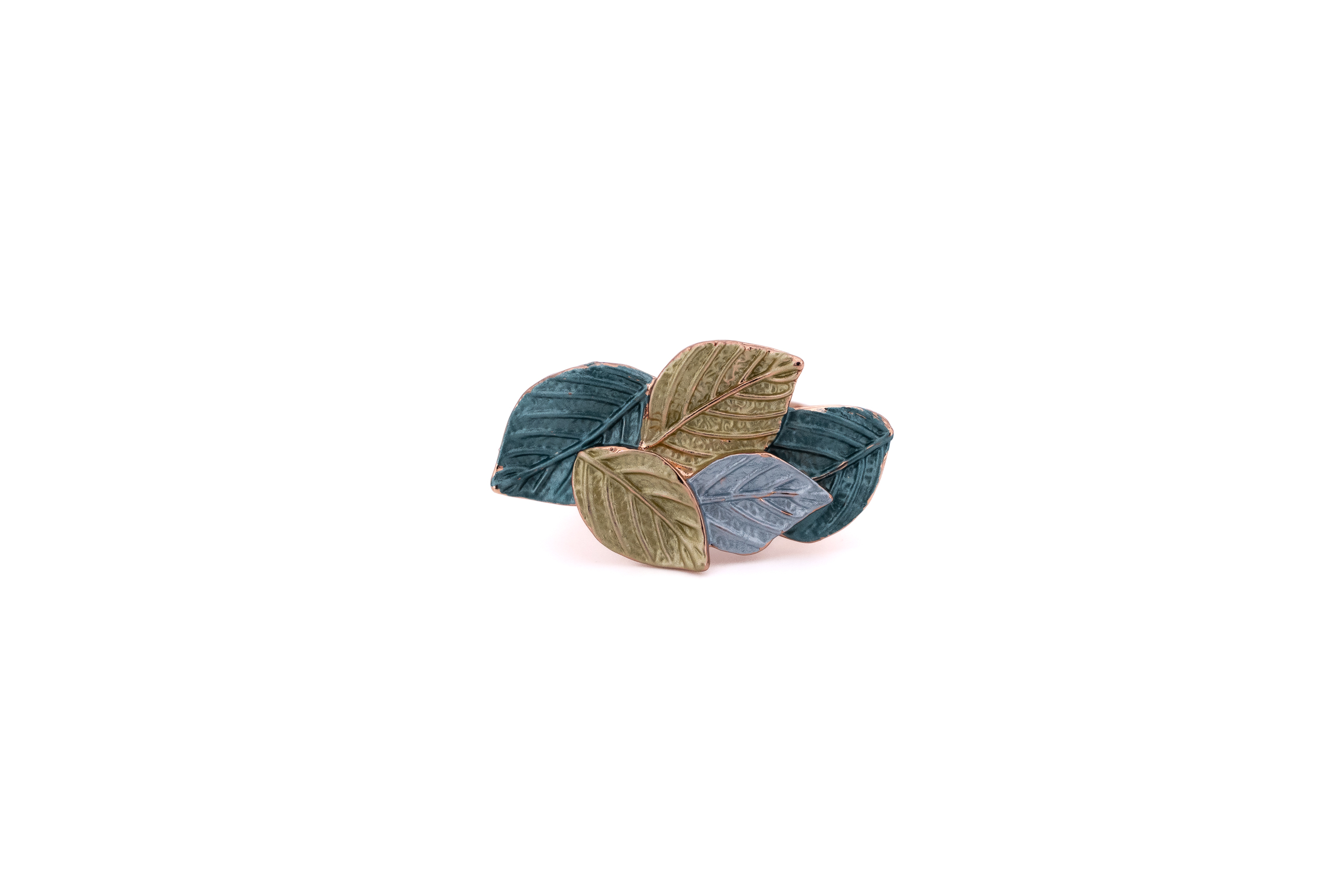 Anello zama cinque foglie
