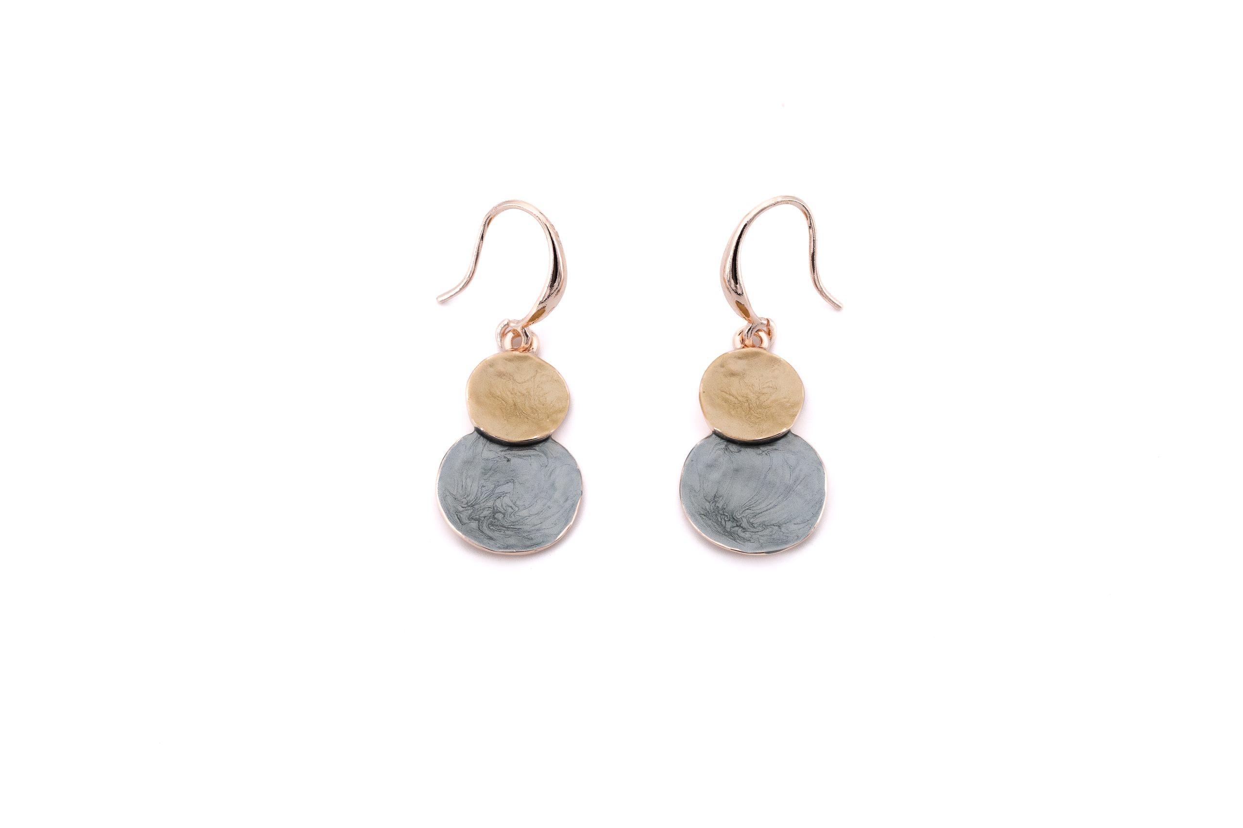 zamak earrings due tondi