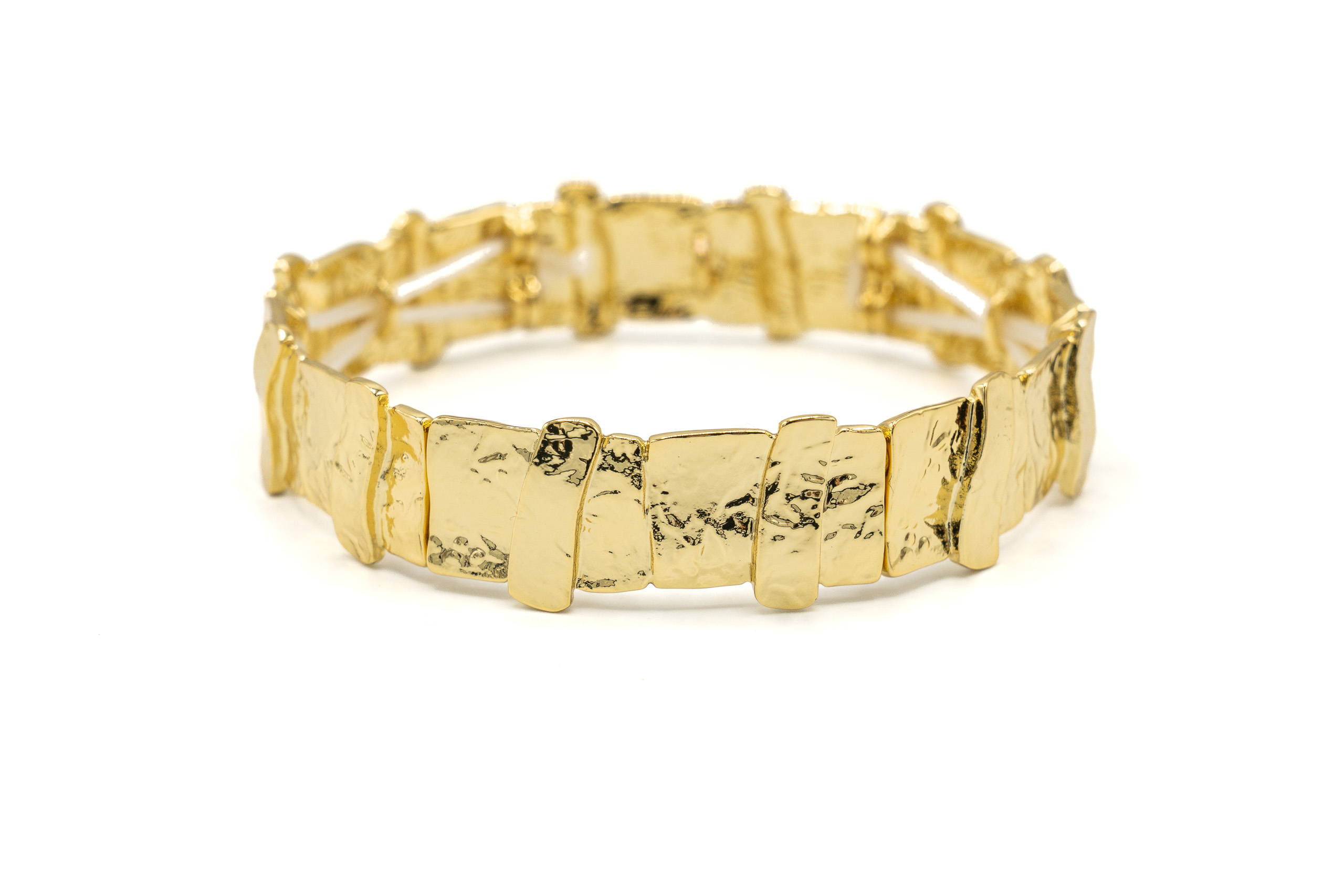 BRACCIALE EALSTICO MET.ZAMA BAGNO IN ORO LUCIDO BARRETTE