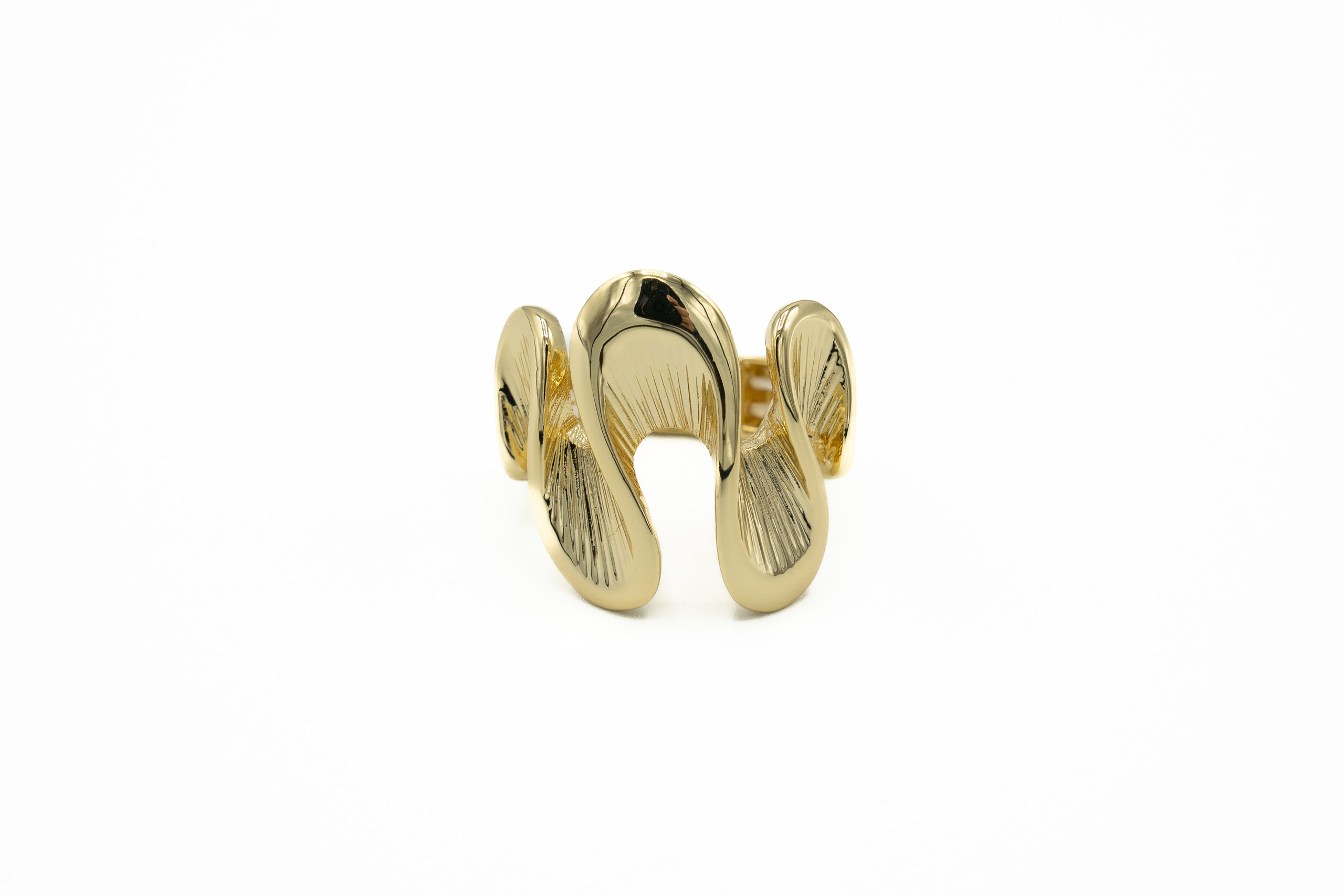 ANELLO ELASTICO MET.ZAMA BAGNO IN ORO LUCIDO SERPENTINA