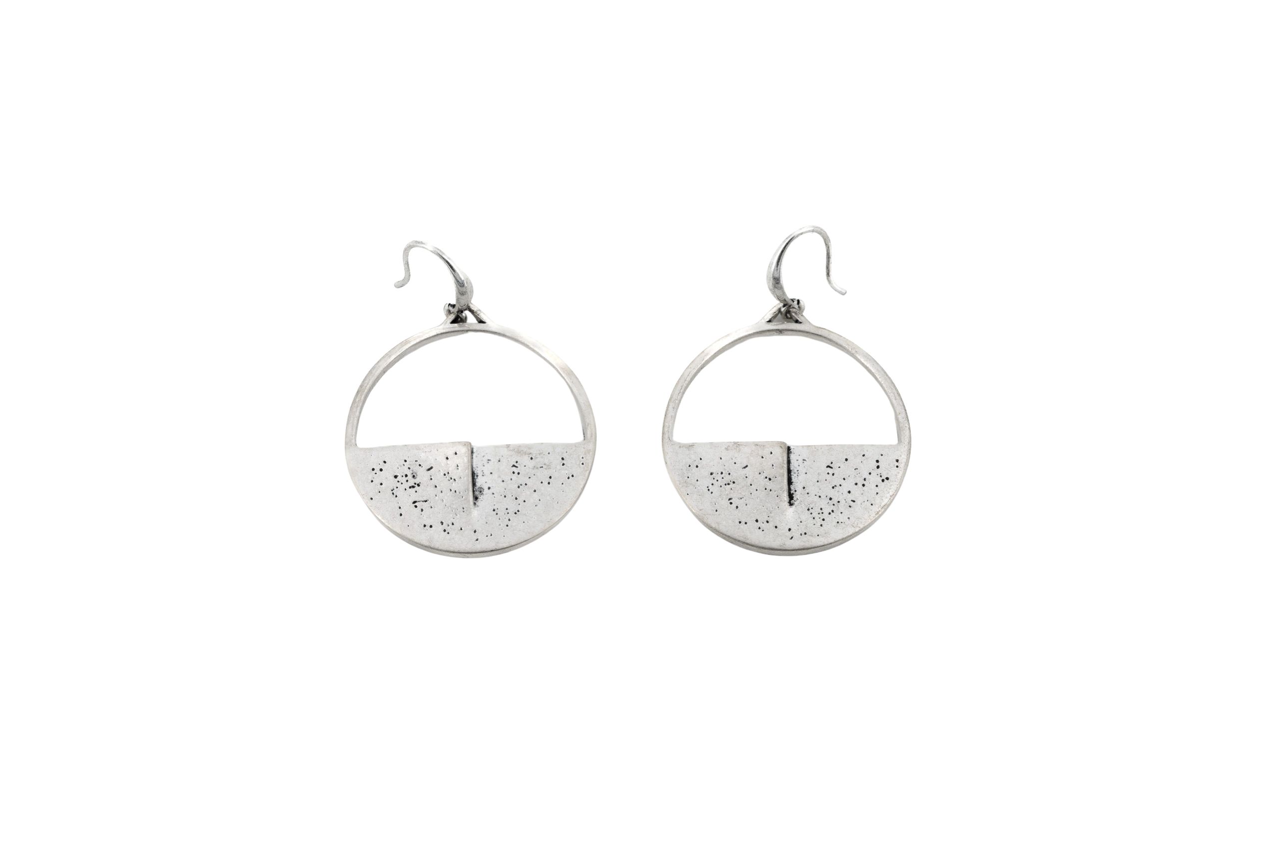 Orecchini zama cerchio mezza luna