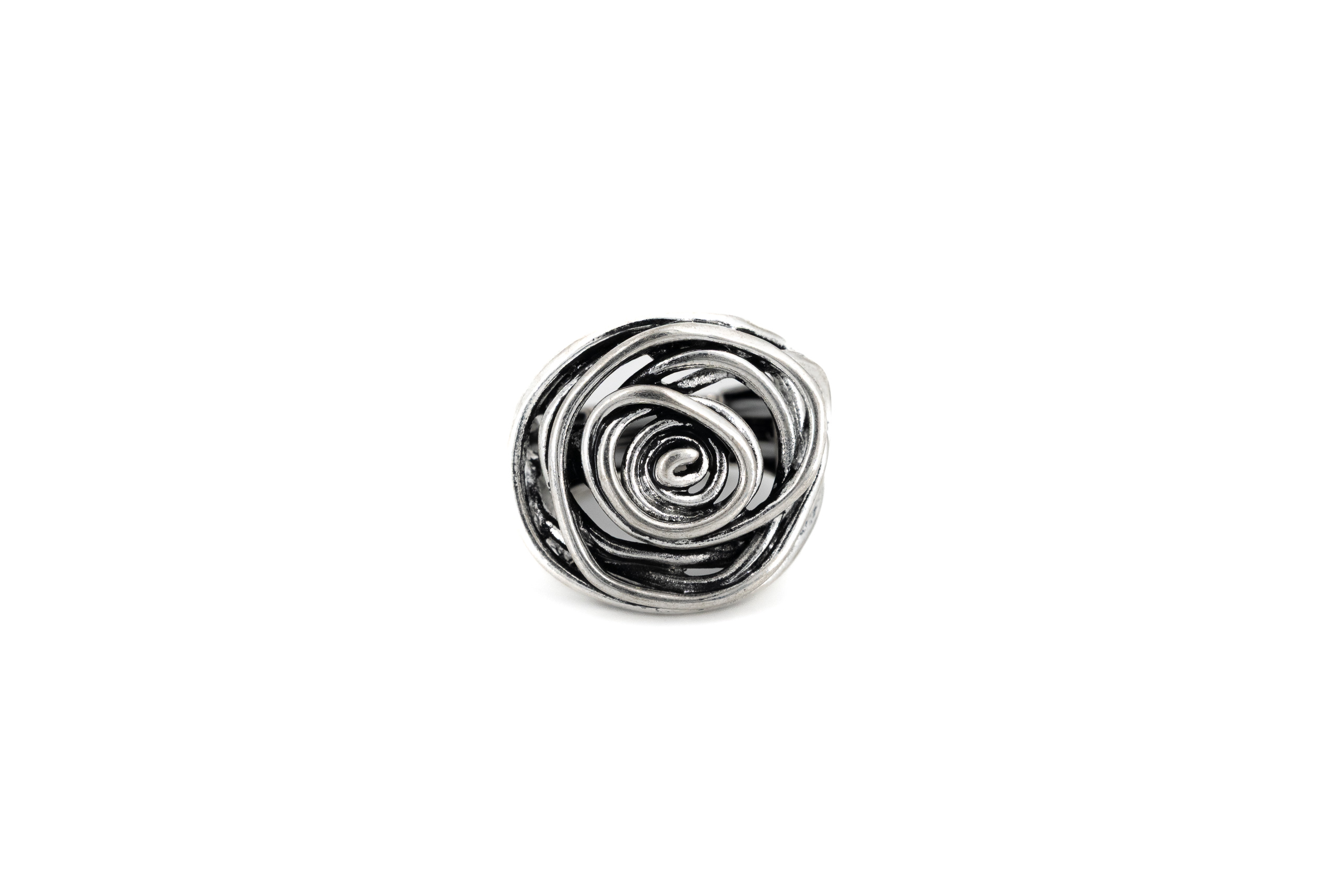 Anello zama fascia spirale fili intrecciati