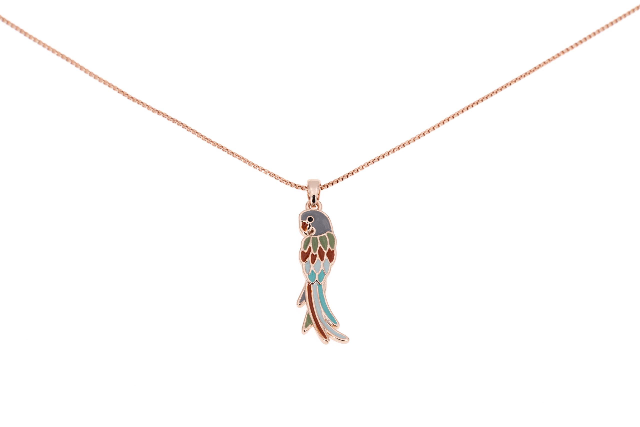 Collana catena zama ciondolo pappagallo