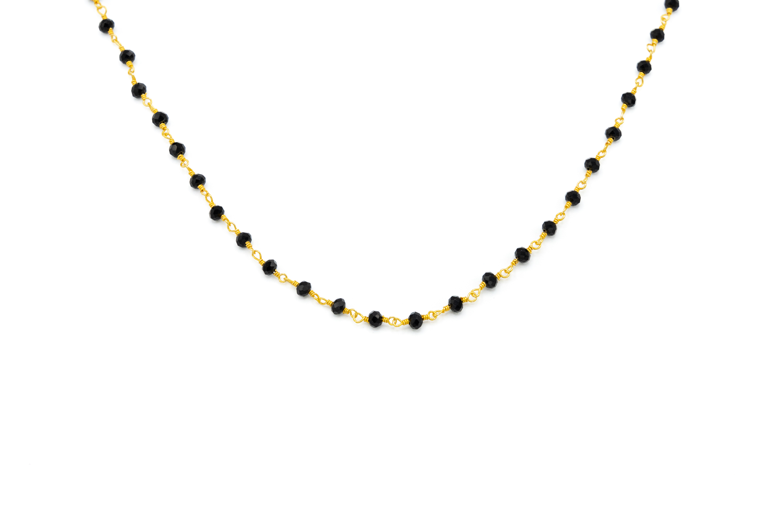 COLLANA LUNGA OTTONE MULTI PIETRINE