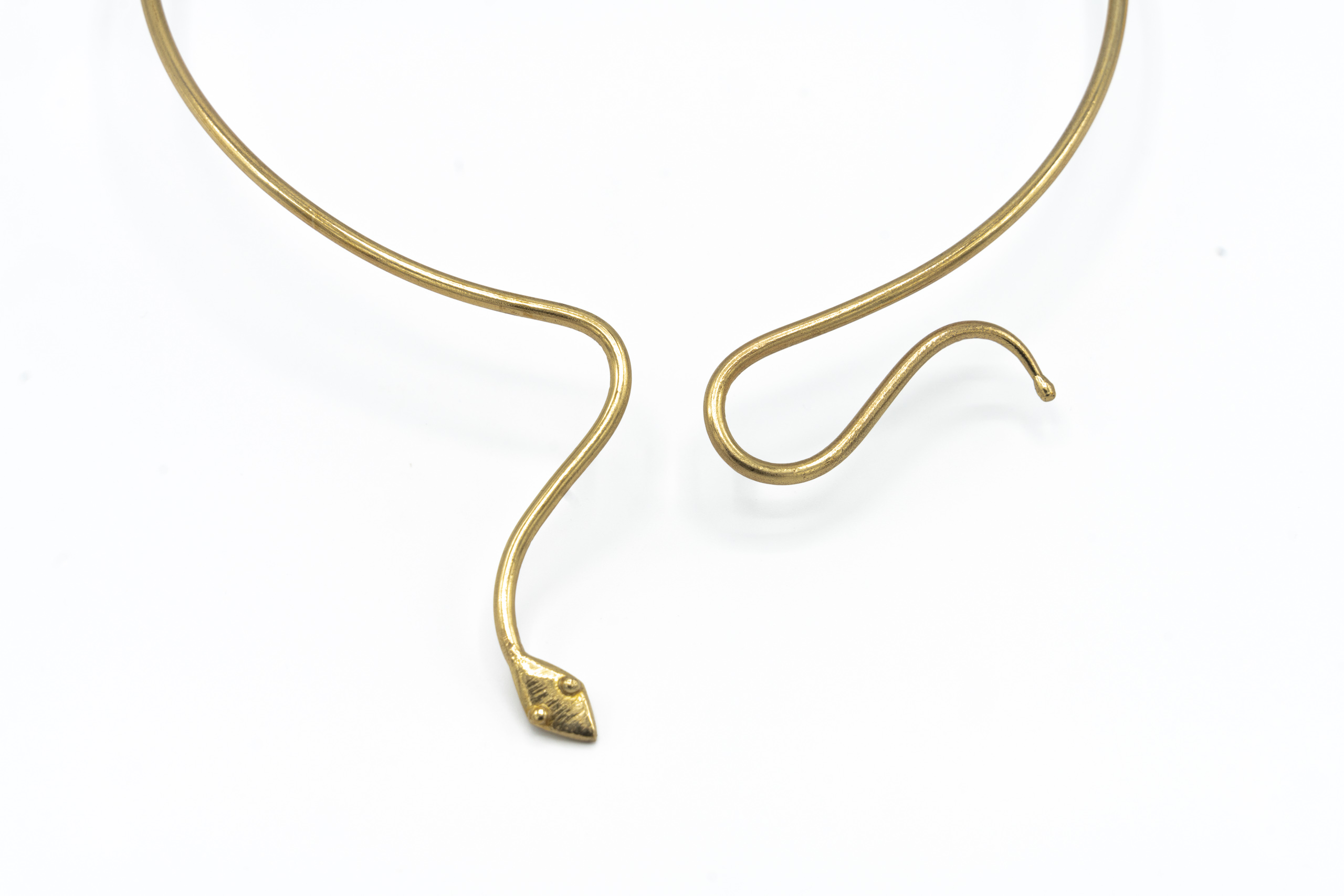 Choker ottone un filo serpente