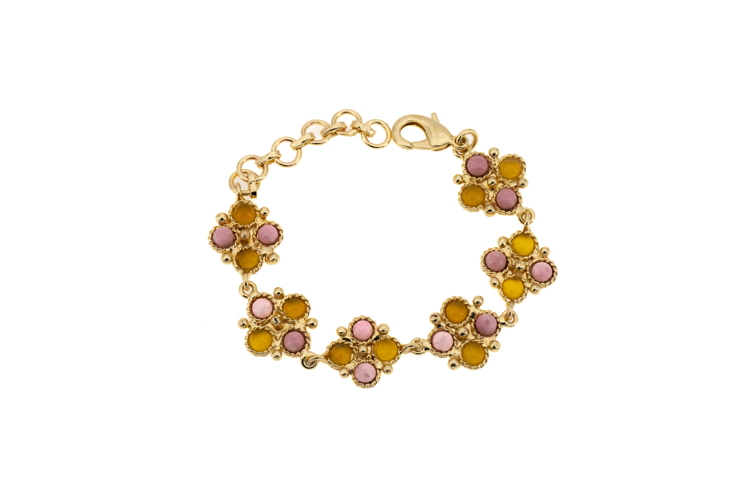 brass bracelet and stone