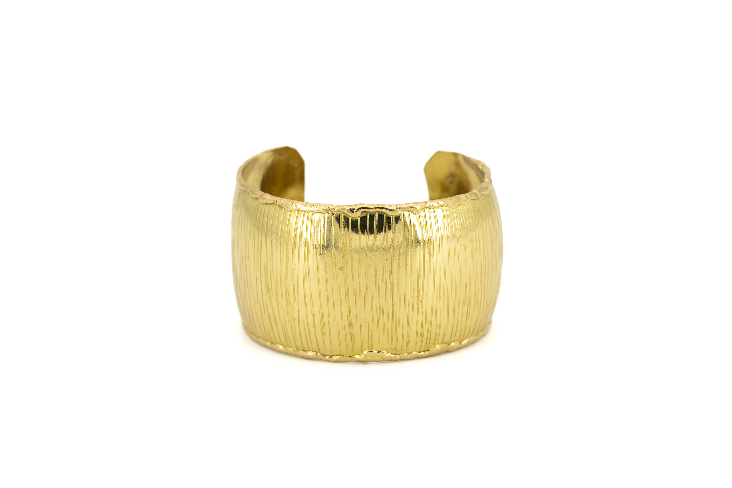 Bracciale ottone fascia piena bombata