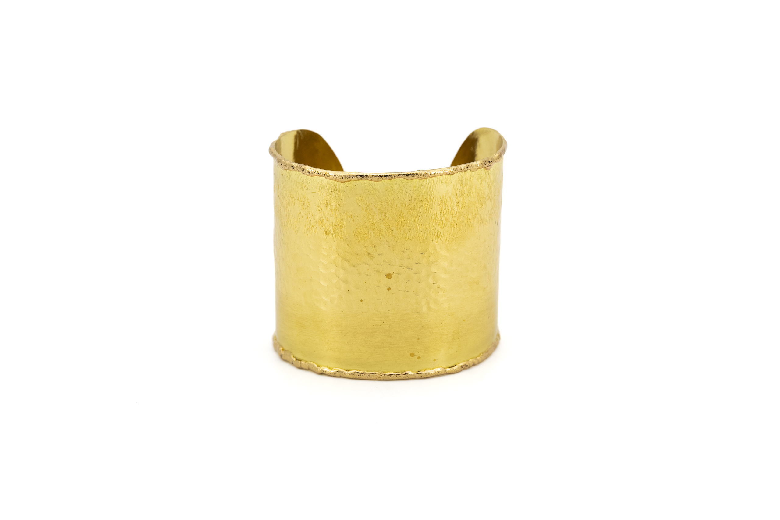 Bracciale ottone fascia piena alta