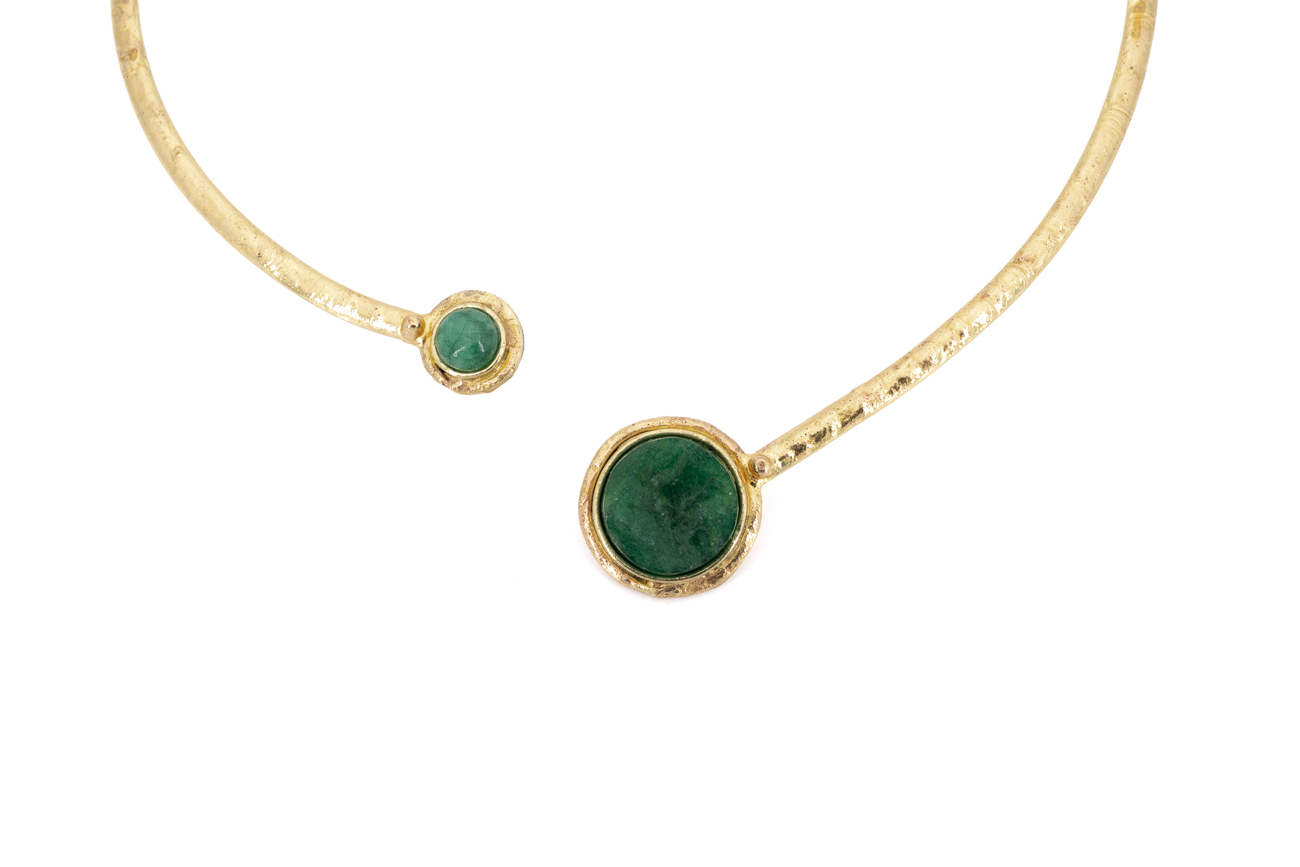 Brass choker and stone