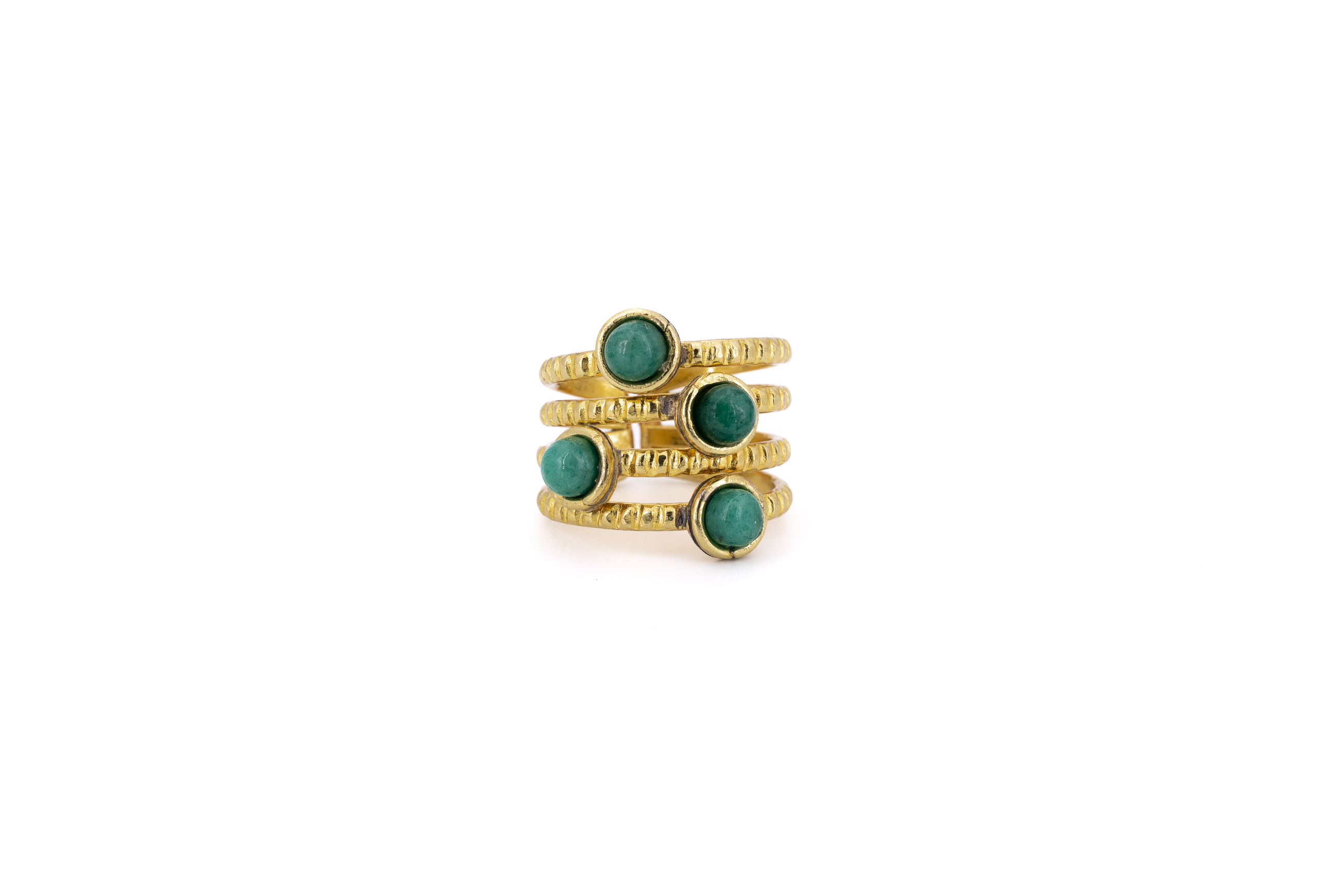 brass ring and stone