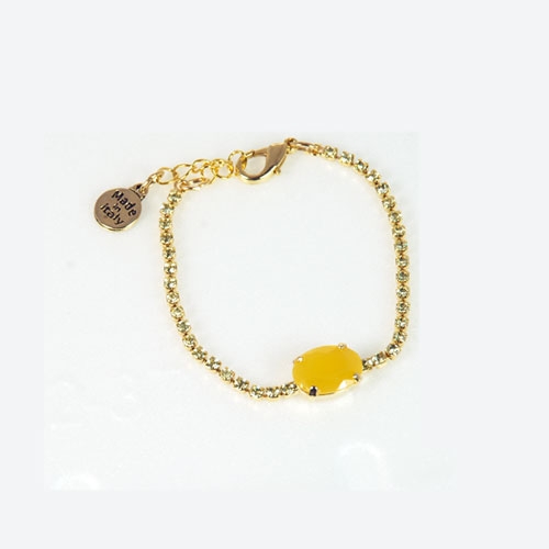 CRYSTAL AND METAL BRACELET - MADE IN ITALY