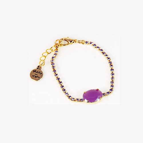 CRYSTAL AND METAL BRACELET - MADE IN ITALY