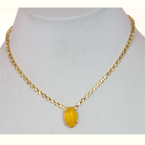 METAL AND CRYSTAL NECKLACE - MADE IN ITALY