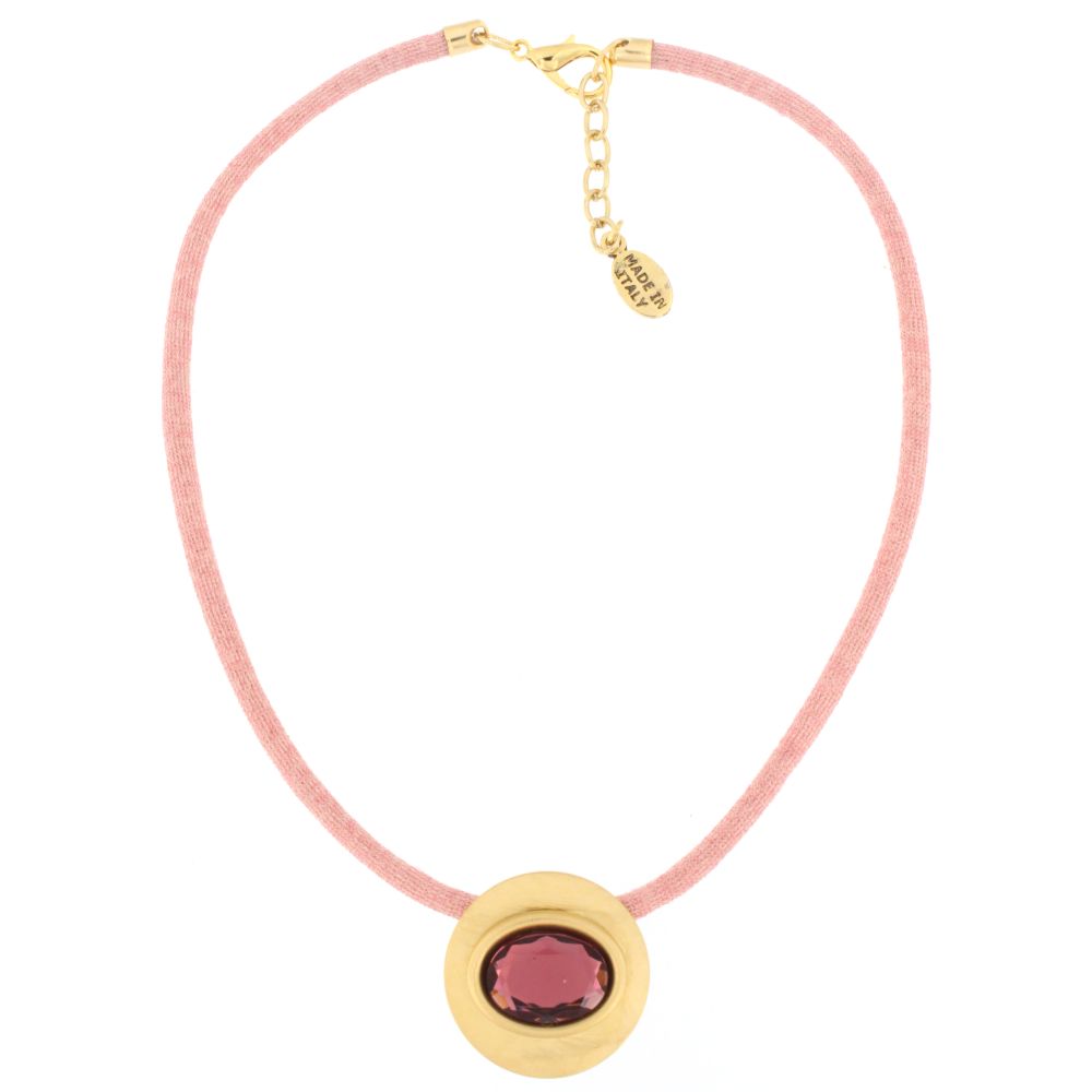 METAL AND STONE NECKLACE - MADE IN ITALY