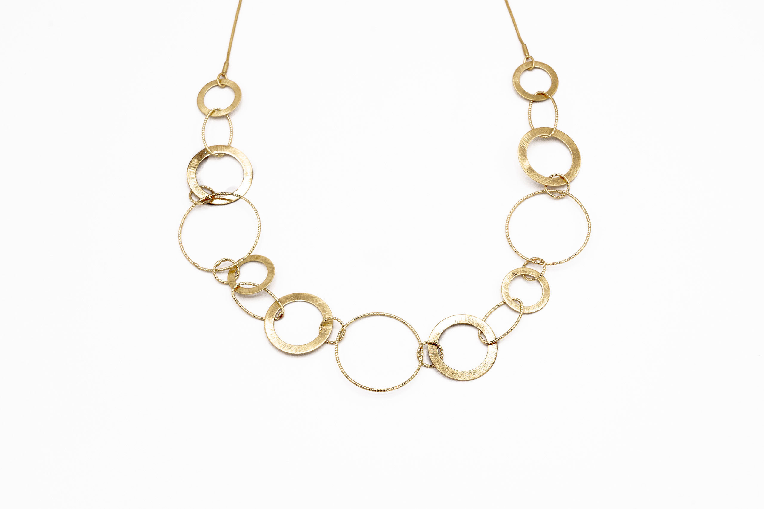 Collana catena lunga zama multi cerchi